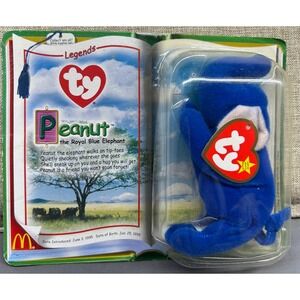 Ty Beanie Babies Teenie Beanie Babies 2000‎ Peanut the Royal Blue Elephant